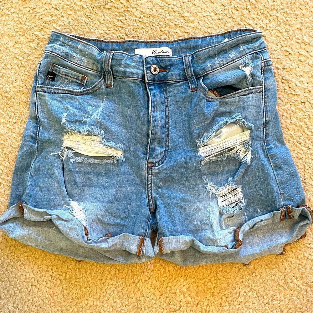 Kancan Los Angeles Cuffed Ripped Distressed Jean Shorts Size 11/29